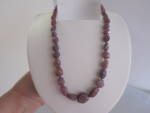 Stauer Raw Ruby Bevel Cut Bead Necklace 18.5 Inches