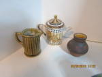 Vintagepotter Stoneware Miniature Creamer /vase /teapot