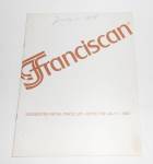 Franciscan Pottery July 1, 1983 Price List